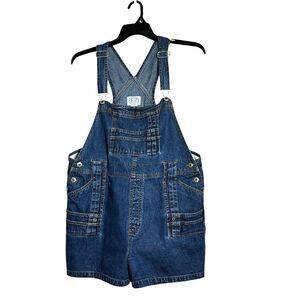 Carolina Blues Med Wash Relaxed Denim Shortalls Size M Country Granola Festival